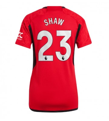 Manchester United Luke Shaw #23 Hemmatröja Kvinnor 2023-24 Kortärmad